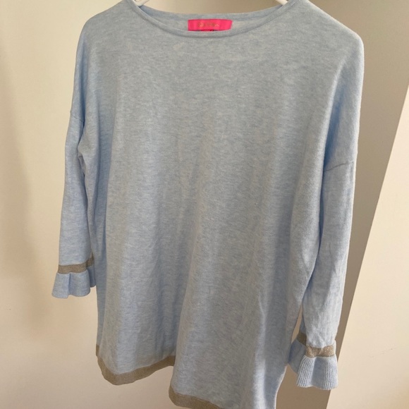 Lilly Pulitzer light blue sweater top - Picture 3 of 7